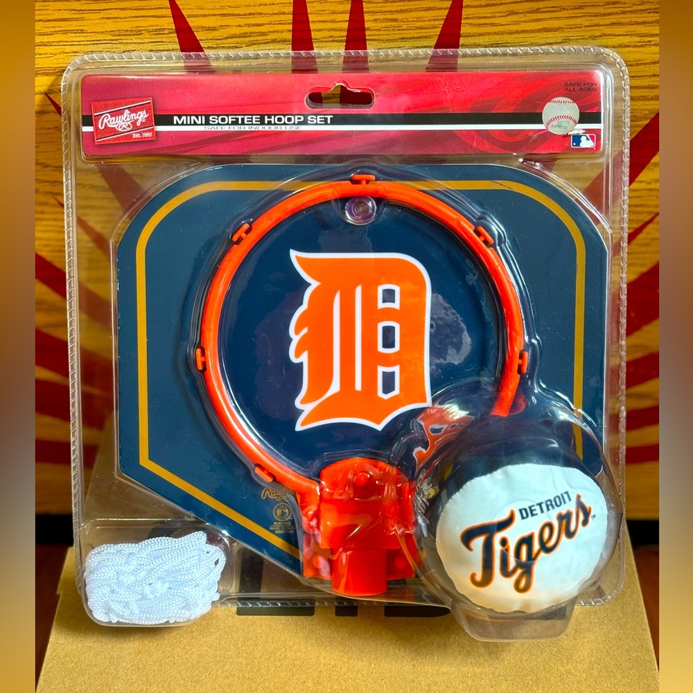 NEW! 2012 Rawlings Mini Softee Hoop Set: Detroit Tigers MLB NBA Detroit Michigan